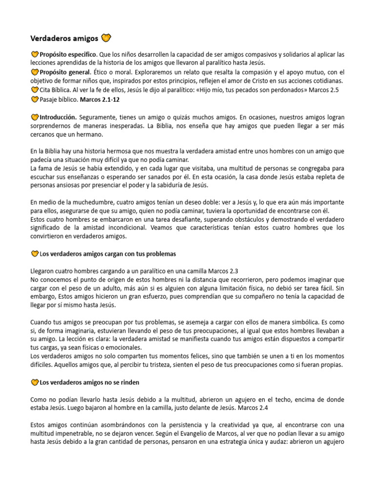 Verdaderos Amigos | PDF | Jesús | Amor