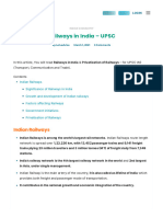 Railways in India - UPSC - UPSC Notes » LotusArise