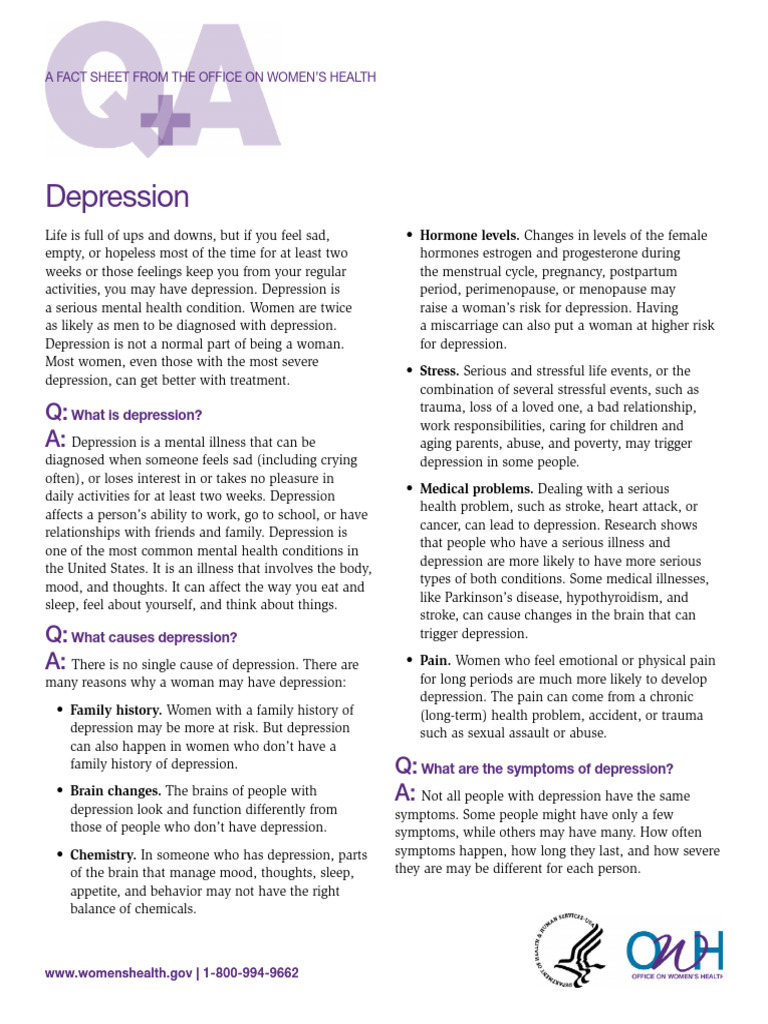 Depression ADHD PDF Major Depressive Disorder Menopause