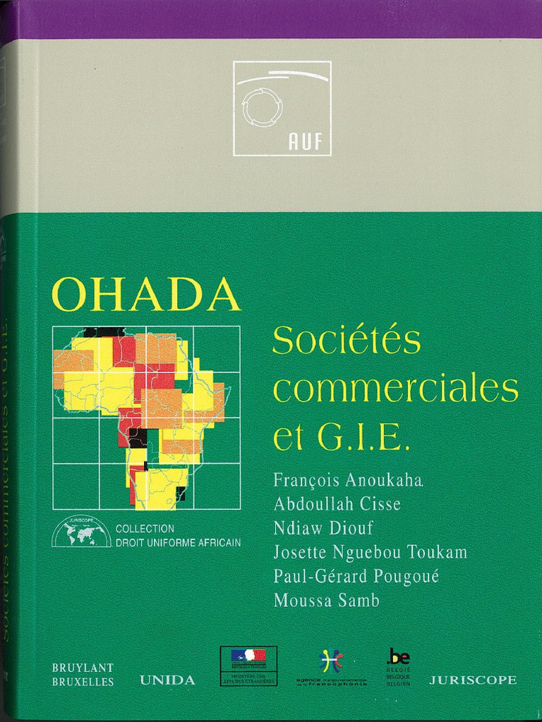 Droit des Sociétés Commerciales OHADA | PDF | Traité | Afrique