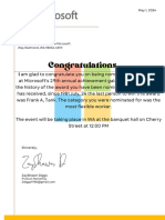 Congratulations Letter From Microsoft 1