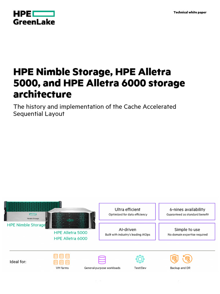 HPE Nimble Storage, HPE Alletra 5000, and HPE Alletra 6000 Storage ...