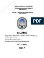 SILABO SISTEMAS DE RADIODIFUSION TV y REGULATORIA EN LAS TELECOMUNICACIONES