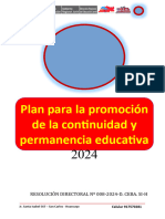 Plan para La Promoción de La Continuidad y Permanencia Educativa