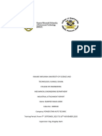 3rd Year Industrial Attachment Report