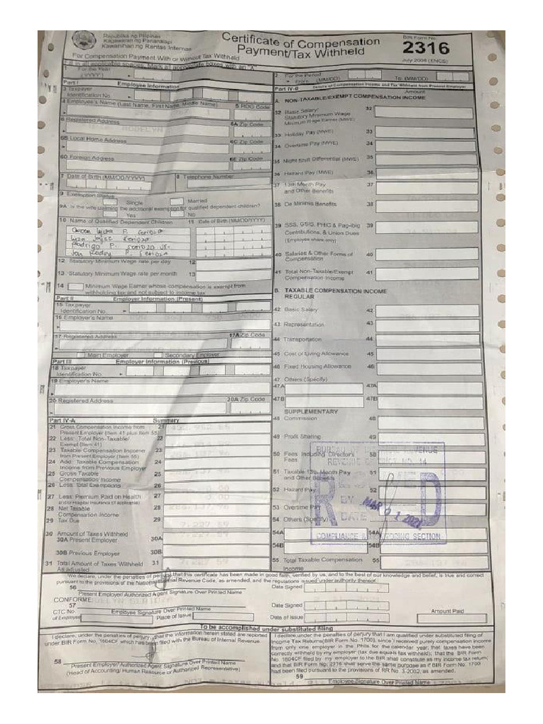Application Form - Latest ITR | PDF