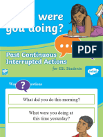 Interrupted Actions - Past Continuous