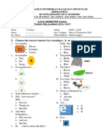 SOAL BAHASA INGGRIS KELAS I ( 18 )