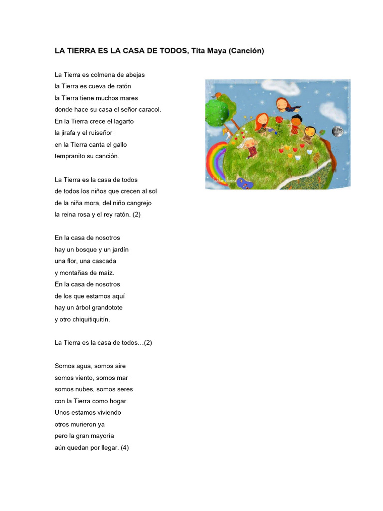 La Tierra Es La Casa De Todos Pdf
