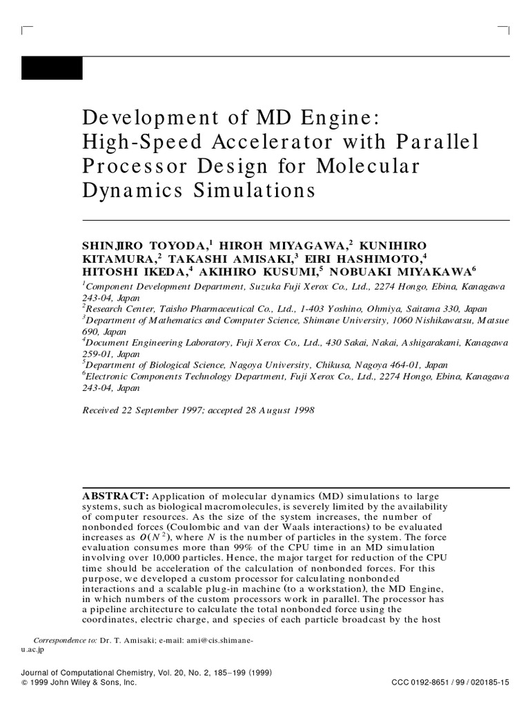 High-Speed MD Engine Development | PDF | Computers | Technology ...