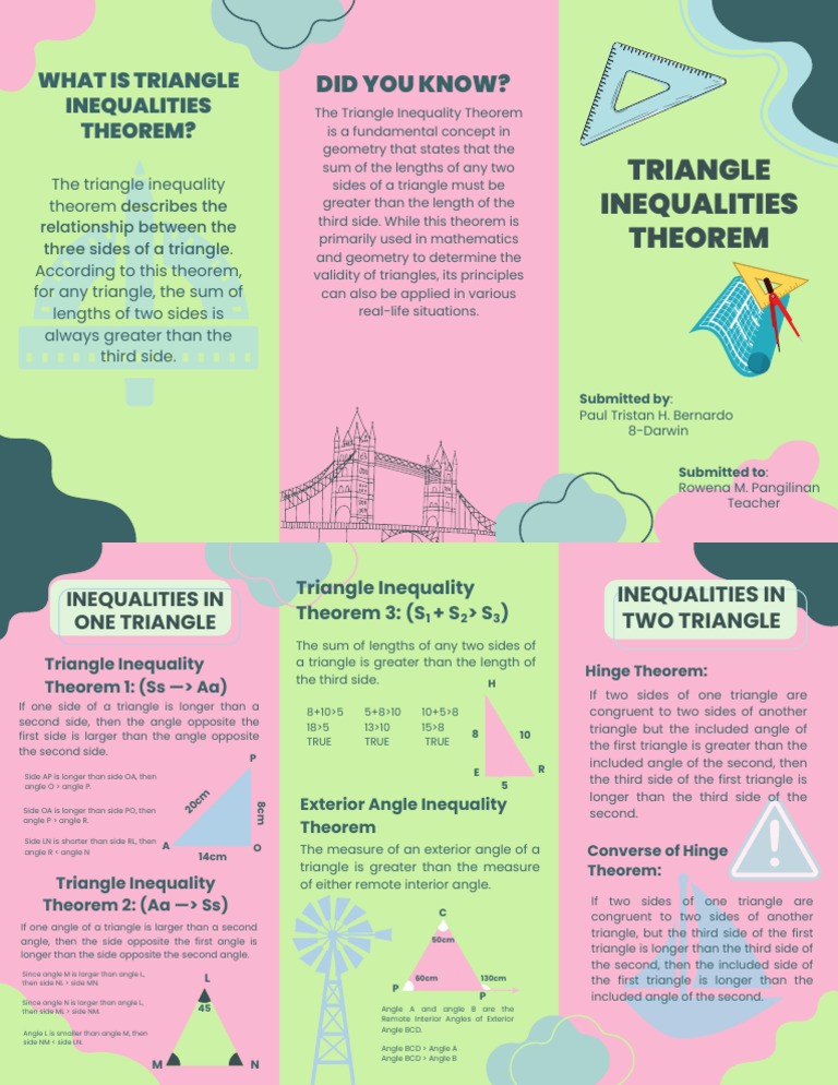 Triangular Inequalities Theorem | PDF | Triangle | Theorem