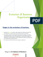 Evolution of Business Organisation