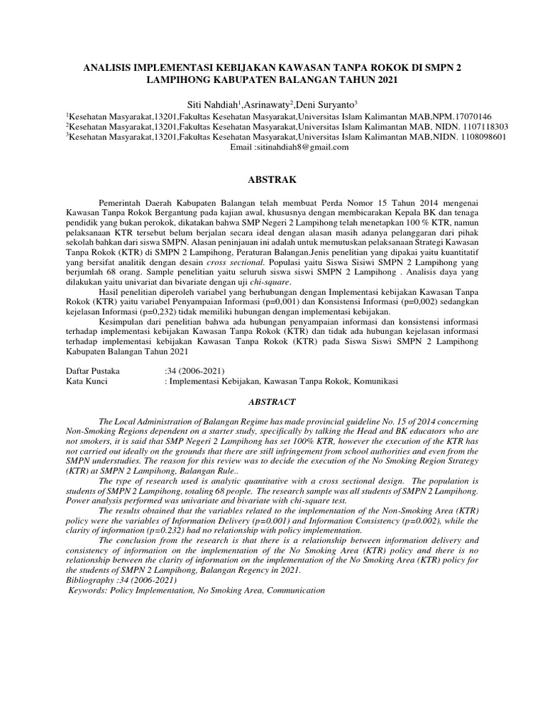 Implementasi KTR di SMPN 2 Lampihong | PDF | Ilmu Sosial | Pengembangan ...