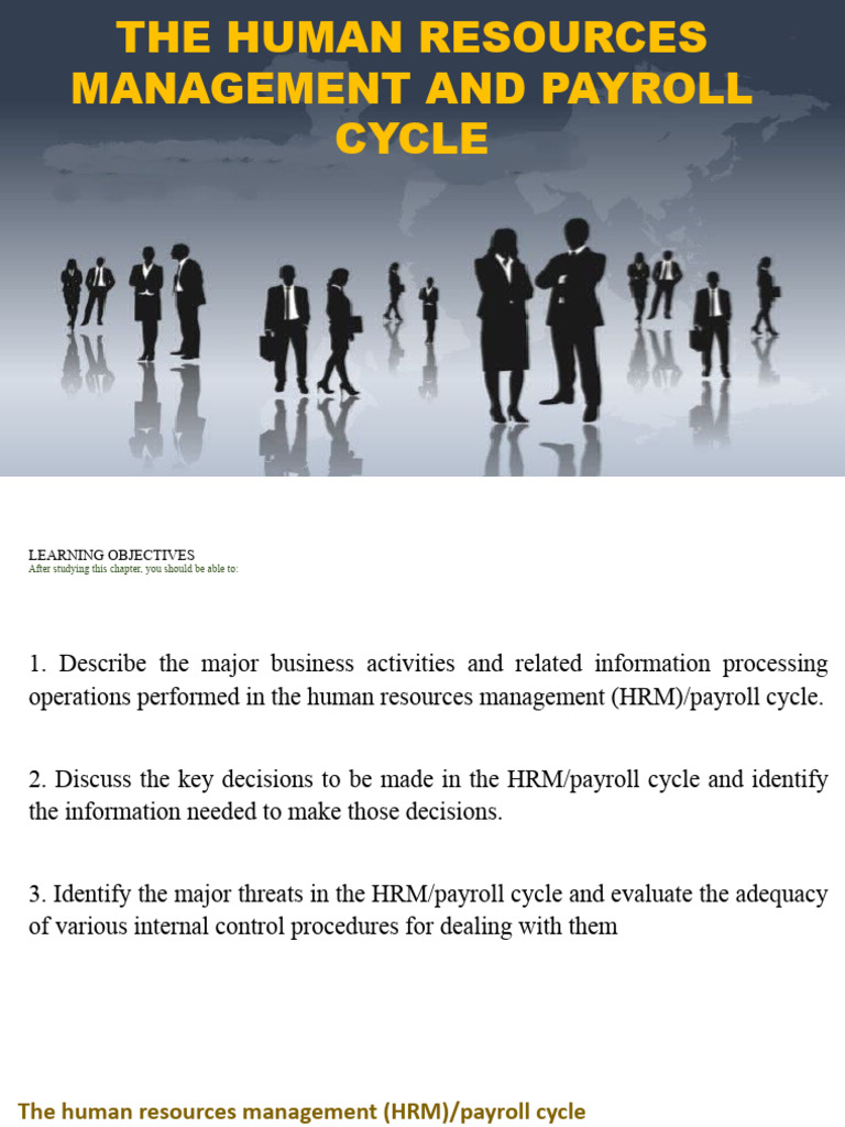 The Human Resources Management and Payroll Cycle (Chapter 15) | PDF ...