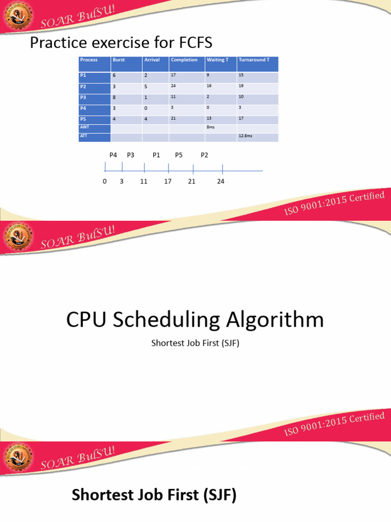 Platform Lesson6a CPUScheduling SJF | PDF | Scheduling (Computing ...