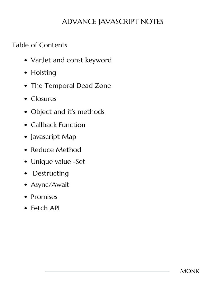 Advance Javascript Notes | PDF