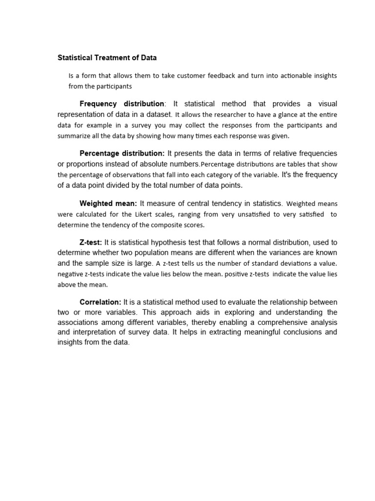 Statistical Treatment of Data | PDF | Career & Growth | Self-Improvement