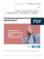 20 Interview Questions For An Office Administrator TestGorilla