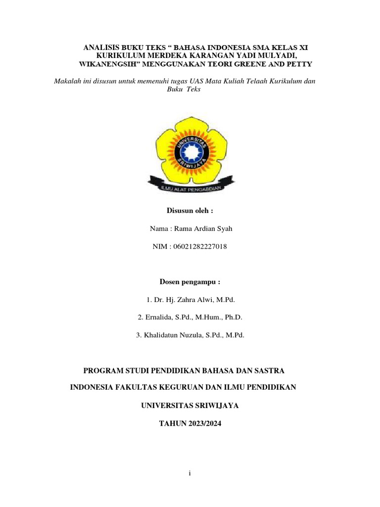 Rama Ardian Syah - 06021282227018 - Telaah Kurikulum Dan Buku Teks ...