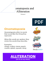 Onomatopoeia and Alliteration