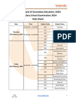 CBSE Board Exam Date Sheet 2025 Class 10 - Free PDF Download