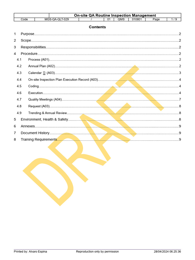 On-site QA Inspection Management Guide | PDF | Quality Management ...