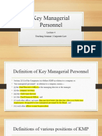 Lecture 4 - Key Managerial Personnel