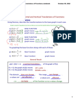 2.3B Horizontal and Vertical Translations