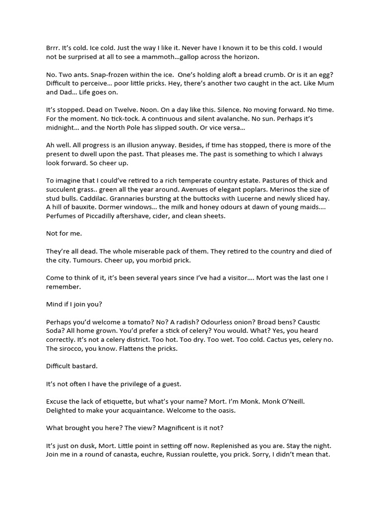 A Stretch of The Imagination Monologue | PDF | Mystery, Thriller ...