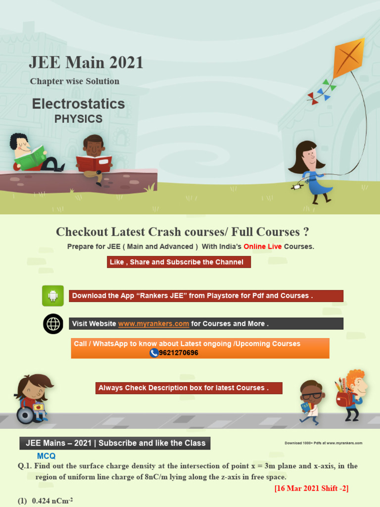 Electrostatics With Solution Download Free Pdf Electrostatics