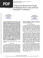 Prediction of Rock and Mineral From Sound Navigation and Ranging Waves Using Artificial Intelligence Techniques