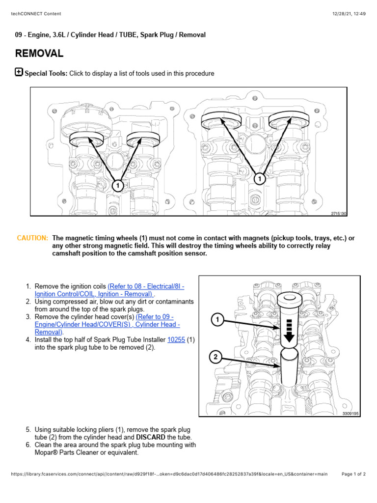 3.6L Spark Plug TubesRemoval PDF