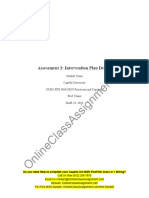 NURS FPX 6030 Assessment 3 Intervention Plan Design 
