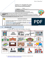 Inglés 6°B Unidad N°2 - Guía N°1 - Places in Town and Prepositions