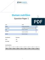 7 Human Nutrition Topic Booklet 1 CIE IGCSE Biology