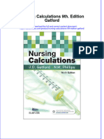 Free download Nursing Calculations 9Th Edition Gatford full chapter pdf epub