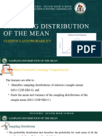 Lesson 6 Sampling Distribution of The MEAN