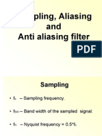Sampling, Aliasing and Anti Aliasing Filter