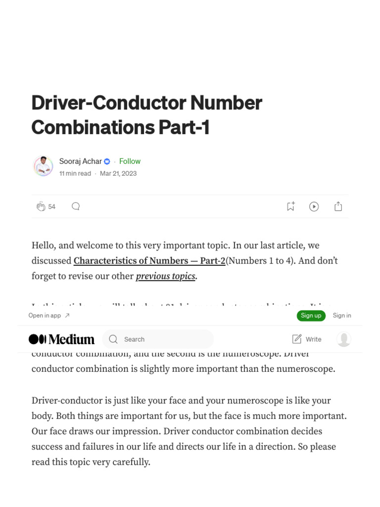 81 Driver-Conductor Combinations Guide | PDF | Career & Growth