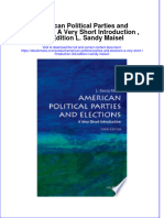 Free Download American Political Parties and Elections A Very Short Introduction 3Rd Edition L Sandy Maisel Full Chapter PDF