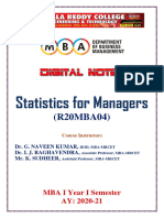 Statistics For Managers 1st MBA