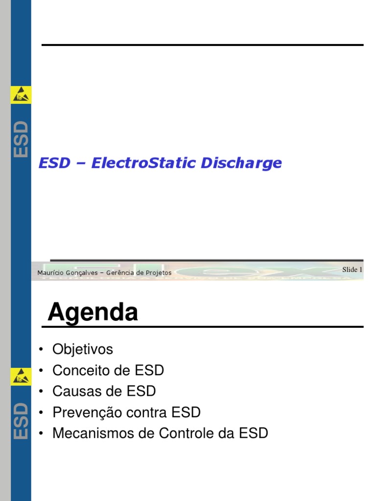 Controle e Prevenção de ESD | PDF | Carga elétrica | Eletrostática