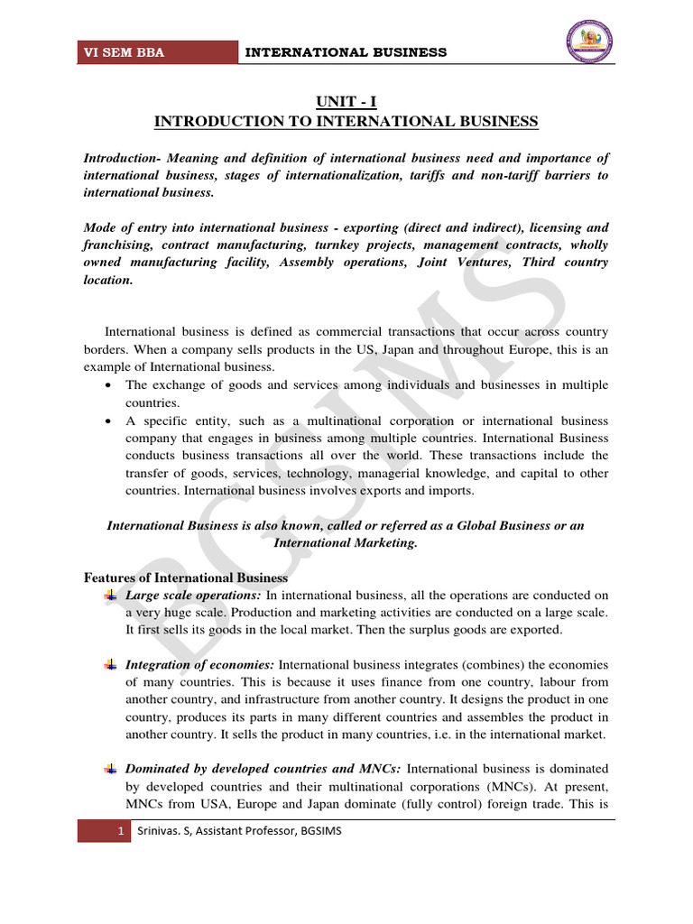 Introduction to International Business | PDF | Non Tariff Barriers To ...