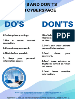 DO'S AND DON'TS IN CYBERSPACE