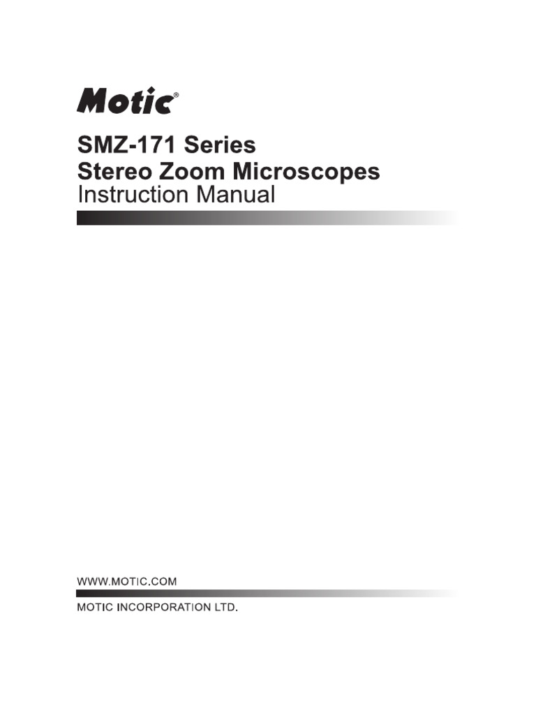 Motic Insturcrions | PDF | Microscope | Electrostatic Discharge