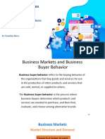 Week 6 Business Markets and Business Buyer Behaviour