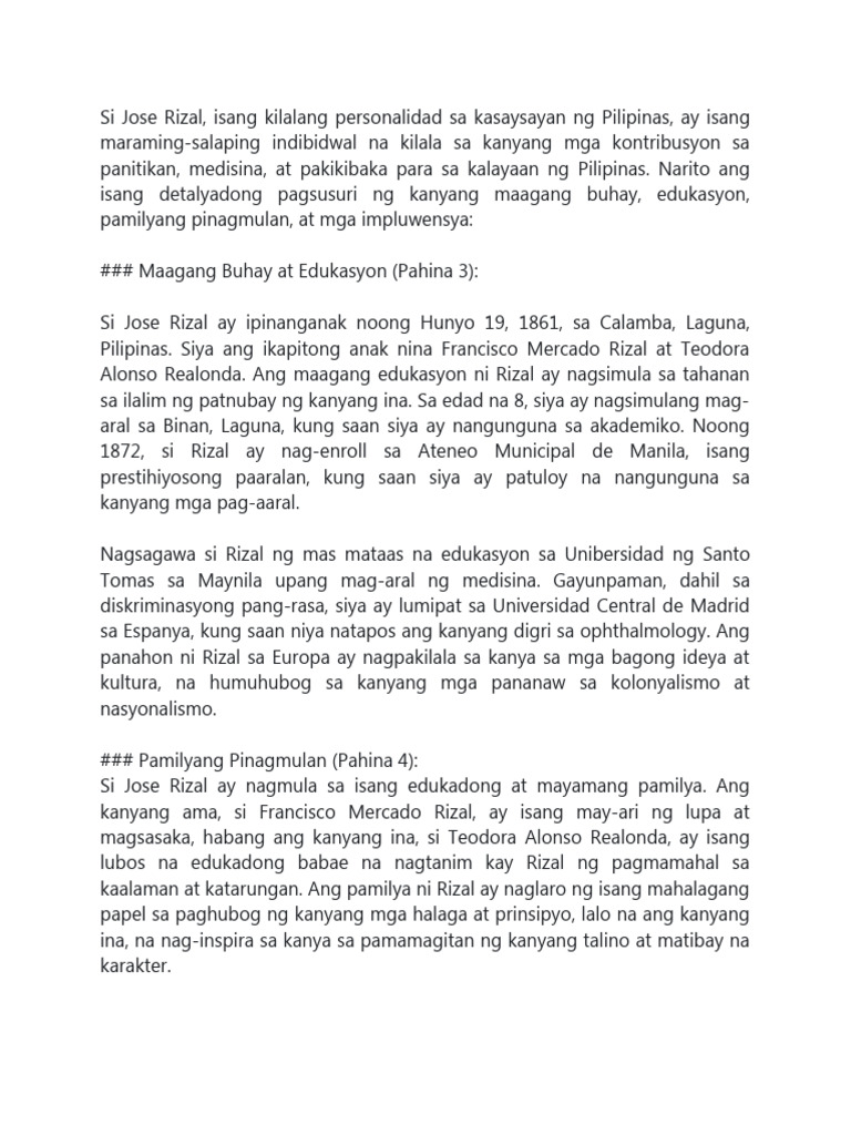 Jose Rizal | PDF