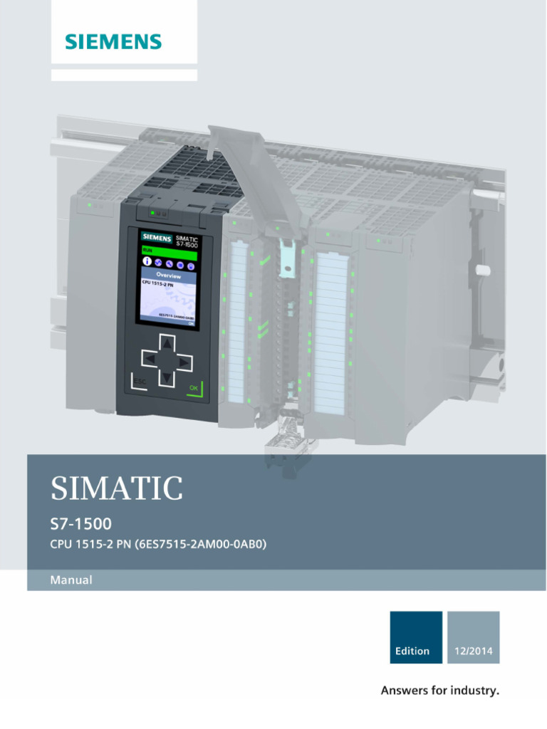 s71500 Cpu 1515 2 Pn Manual en-US en-US | PDF | Central Processing Unit ...