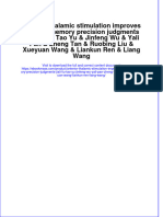 Free Download Anterior Thalamic Stimulation Improves Working Memory Precision Judgments Jiali Liu Tao Yu Jinfeng Wu Yali Pan Zheng Tan Ruobing Liu Xueyuan Wang Liankun Ren Liang Wang Full Chapter PDF