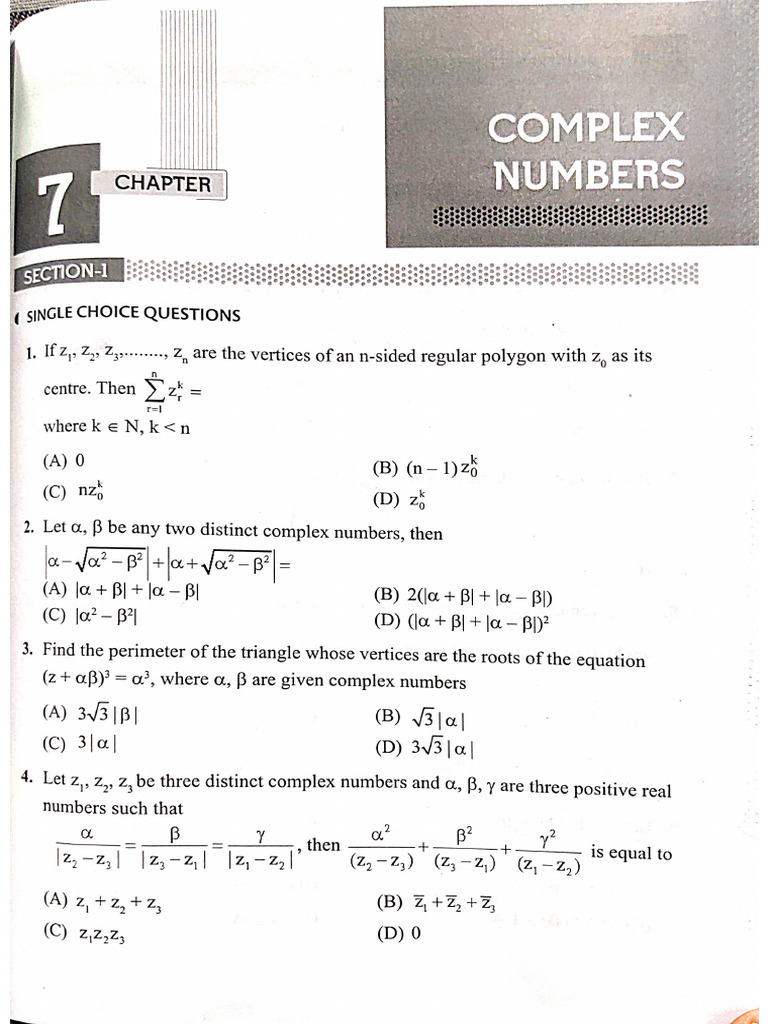 Complex Number Pdf